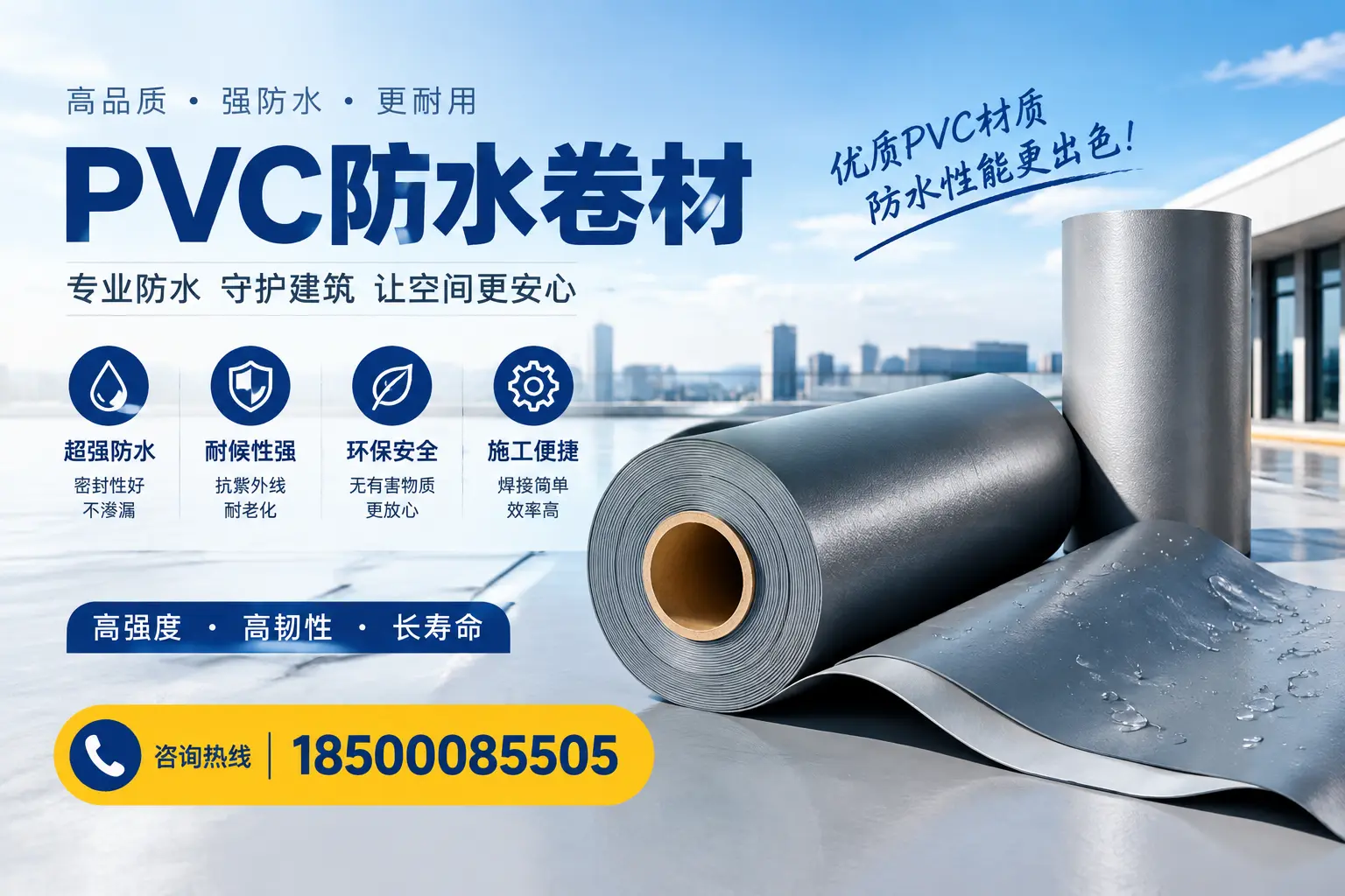 如何判断PVC防水卷材的质量优劣？雅安选购技巧
